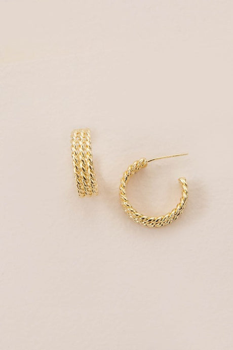 Triple Twist Hoop Earrings