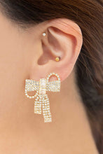 Load image into Gallery viewer, Crystal Bow Earrings