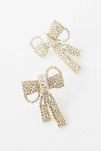 Crystal Bow Earrings
